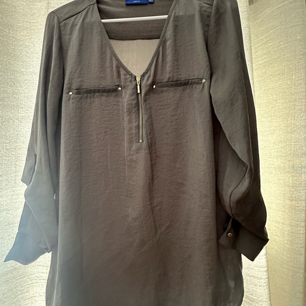 Apt. 9 Women's Charcoal Blouse